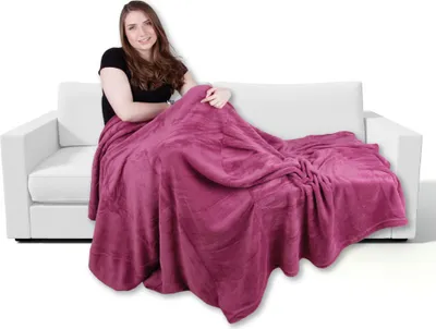 Produktbild von Mikrofaser Kuscheldecke, Farbe: Altrose, Maße: 210x280 cm