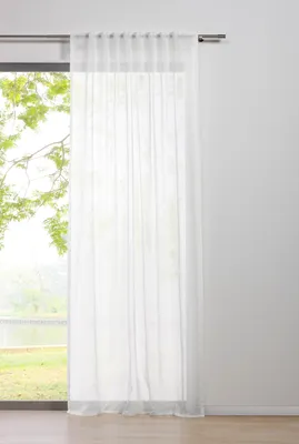 Produktbild von Schlaufenschal Pure Blickdicht Gardinen Vorhänge 1er Set Farbe: Weiß, Größe: 135x300 cm