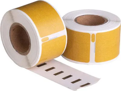 Produktbild von Dymo 99010 Gold kompatible Etiketten -  89 mm x 28 mm -  130 Etiketten -  Permanent