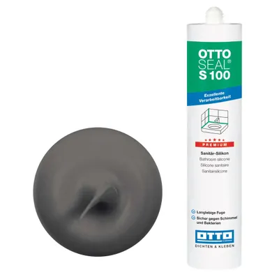 Produktbild von OTTO-Chemie Ottoseal S100 Premium Sanitär Silikon 300ml C8680 matt grau