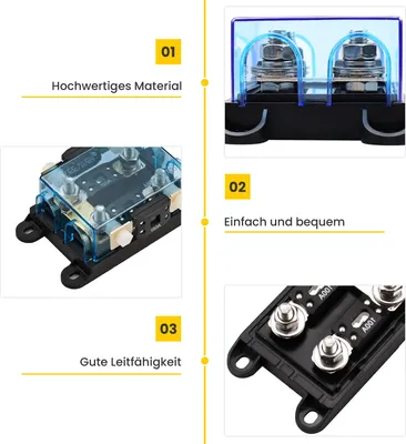 Produktbild von Sicherungshalter Offgridtec 2-fach Hochstrom 32V DC 40A-500A M8 Kunststoff