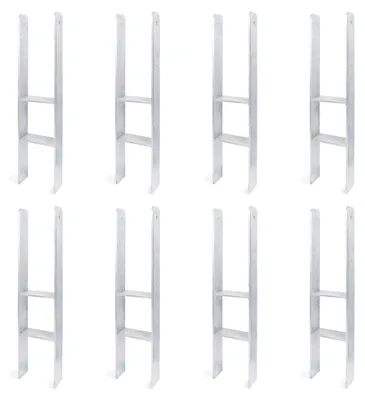 Produktbild von Alberts 8 x H-Pfostenträger, 161x800 mm, Materialstärke 8 mm, Tiefe 60 mm, feuerverzinkt