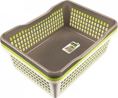 Zdjęcie produktu dla Kosz plastikowy - 42 x 32 x 17 cm, mix kolorów, 1 szt. - mix wariantów lub kolorów