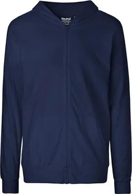 Zdjęcie produktu dla Neutral O62301 | Bluza uni z zamkiem błyskawicznym / kaptur z podwójną podszewką - Kolor: Navy - Rozmiar: S