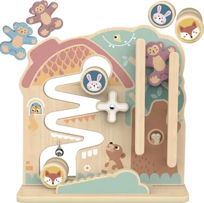 Zdjęcie produktu dla TOOKY TOY Labirynt Tablica Edukacyjna Tor 2w1 Labirynt Drewniany