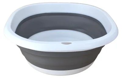 Produktbild von Faltschüssel Universal Spülschüssel 10L 36x36cm grau oder türkis extra flach, Größe:10L grau