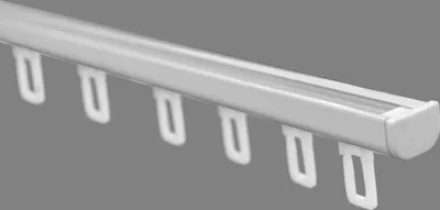 Produktbild von SN DECO - Objektschiene SC Set, 1-läufig, chrom-matt, 400 cm, Innenlauf, Vorhangschiene