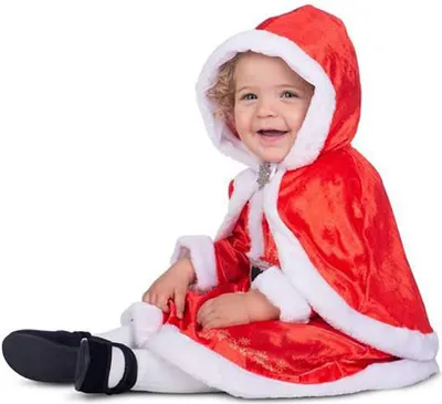 Immagine prodotto di Mamma Natale Monada Vestito con ali e cappuccio Rosso 12-24 mesi Rosso 12-24 mesi