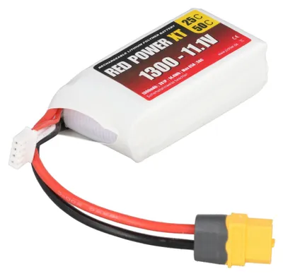 Produktbild von RED POWER XT LiPo Akku 1300 mAh – 11,1 V 3S1P mit XT60 Stecker