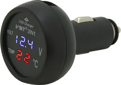 Obrázek produktu pro Compass 07427 - Zástrčka MULTI - USB, voltmetr, teploměr