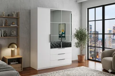 Produktbild von Florencja Drehtürenschrank - 150 x 61 x 215 cm - Weiß
