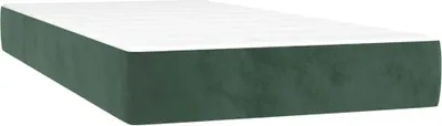 Produktbild von vidaXL Taschenfederkernmatratze Mittel Dunkelgrün 100x220x20 cm Samt