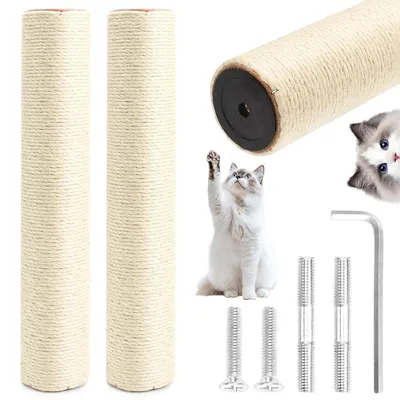 Obrázok produktu pre Náhradný stĺpik pre mačky, 2 kusy, priemer 7 x 40 cm, sisal, jednoduchá montáž