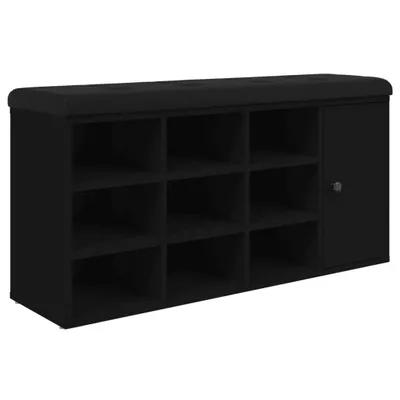 Produktbild von vidaXL Schuhbank Schwarz 102x32x50 cm Holzwerkstoff