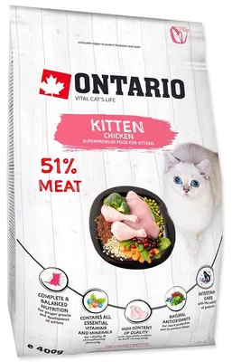 Productafbeelding van Kittenvoer Ontario Kip, 0,4 kg