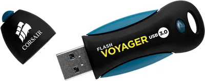 Produktbild von Flash Voyager 256 GB (schwarz/blau, USB-A 3.2 Gen 1)