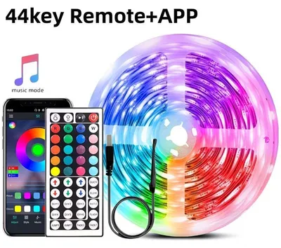 Produktbild von LED Strip 30m, RGB LED Streifen with Remote & Bluetooth APP Control,Timer Setting,Dimmable Led Lichtband Music Sync Colour Changing LED Lichterkette for Gaming Zimmer Deko (2 Rolls of 15 m)