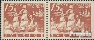 Produktbild von Briefmarken Schweden 1938 Mi 246B/Dr Paar postfrisch Auswanderer