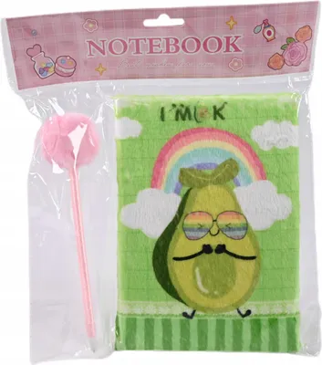 Produktbild von Notizbuch Avocado mit Stift Tagebuch A5 Liniert Softcover Schule Geschenk Kinder