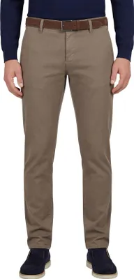 Produktbild von Alberto Baumwoll-Chino braun einfarbig Baumwolle Rob Super Stretch