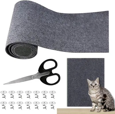 Obrázek produktu pro Samolepicí podložka pro kočky, 200 cm x 40 cm, ochrana proti poškrábání, na ubrusy, lavice a nábytek.