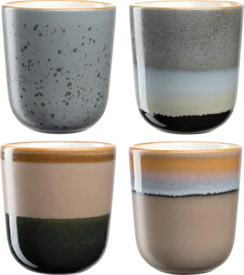 Produktbild von Leonardo Keramikbecher 330ml 4er-Set farbig sortiert ROMA
