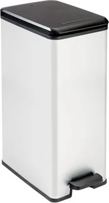 Produktbild von Mülleimer Slim Bin, 40L, 40 x 25 x 61 cm, Platzsparend, Metallgrau