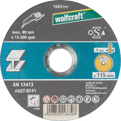 Image de wolfcraft 1 Disque à tronçonner le métal ø115x1,0x22,2mm