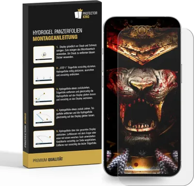 Produktbild von 2x Panzerfolie für iPhone 14 HYDROGEL FULL-COVER Displayschutz HD KLAR Schutzfolie Displayfolie Folie