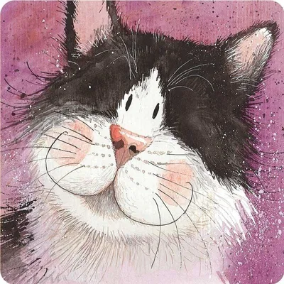 Immagine prodotto di Sottobicchiere C180 Gatto Frisky - Alex Clark