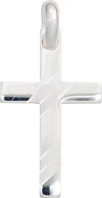 Produktbild von JOBO Anhänger Kreuz 925 Sterling Silber rhodiniert teilmattiert
