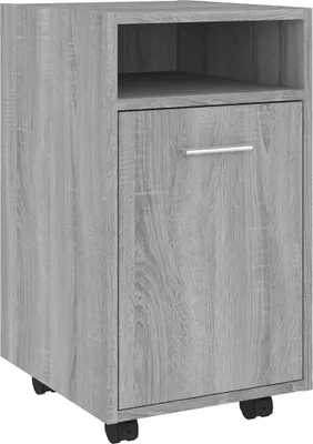 Obrázek produktu pro vidaXL Boční skříňka s kolečky Grey Sonoma 33x38x60cm Dřevěný materiál