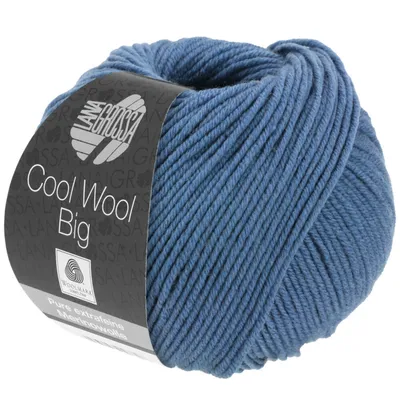 Produktbild von Lana Grossa Cool Wool Big 50 g pflegeleichtes Strickgarn aus extrafeiner Wolle 120 m Farbe 968 - Taubenblau