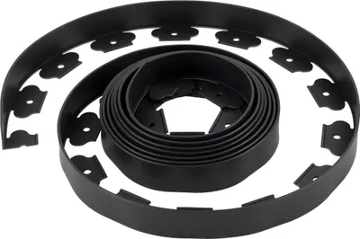 Immagine prodotto di Bordure per giardini, bordure in plastica da 600 x 5 cm con 120 picchetti, senza scavo, rotolo flessibile per bordure da prato, bordure mini recinzione resistenti ai raggi UV, bordure per vialetti per aiuole, pavimentazione da giardino