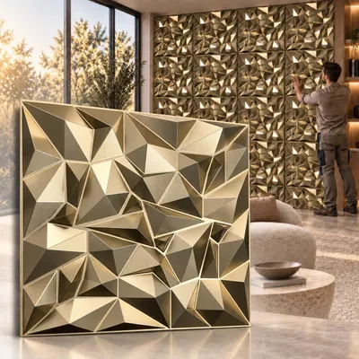 Obrázek produktu pro Plastové 3D nástěnné panely Nástěnné dekorace Stropní panely Panely Nástěnné tetování PVC (0,25m2), Obrázek vytvořený pomocí AI
