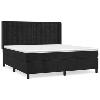 Productafbeelding van vidaXL Boxspringbed met matras, zwart, 180x200 cm, fluweel