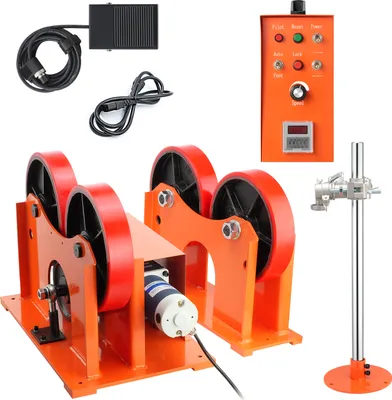 Produktbild von VEVOR 110 V otočný spojovací valec, 1000 kg/2205 lbs nosný zvárací otočný valec, priemer 25-1400 mm, 80-1600 mm/min rotujúci zvárací polohovník a stojan na zvárací horák na podporu zváracieho zariadenia