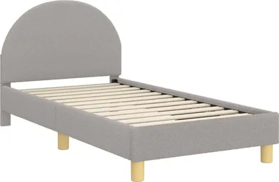 Obrázok produktu pre vidaXL Detský rám postele s čelom svetlosivý 80 x 160 cm ovčia koža