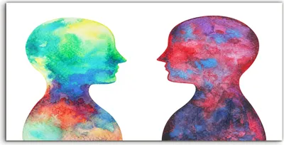Produktbild von Coloray Acrylbild 140x70  Wandbild Acrylbilder Deko Nachbildung Malerei Menschen farbenfroh