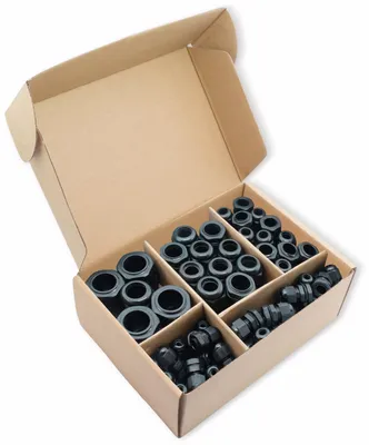 Produktbild von QUADRIOS, 2009CA107, Kabelverschraubungs-Set,  Schwarz - Metrisch, 60 teilig