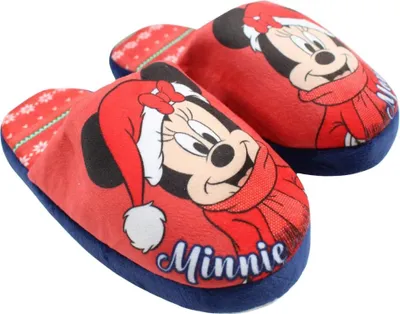 Produktbild von Disney Mickey Maus Kinder Hausschuhe Slipper Schlüpfschuhe Pantoffeln – Rot / 28
