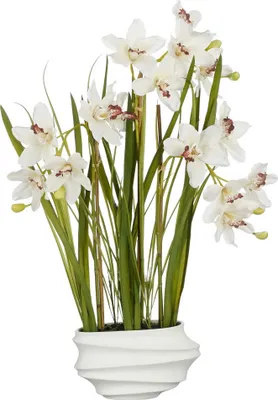 Produktbild von Mica Kunstpflanze Cymbidium im Topf creme 81 x 40 cm
