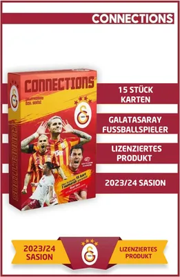 Produktbild von Galatasaray Sammelkarten Box 2023/2024 – 15 Spielerkarten, limitiert & lizenziert – inkl. 1 nummerierter Karte – Fußball Fans & Sammler Cimbom