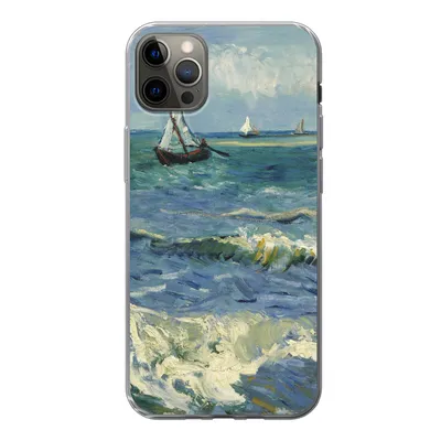 Produktbild von MuchoWow® Handyhülle Schutzhülle Hülle für iPhone 13 Pro Max Meereslandschaft bei Les Saintes-Maries-de-la-Mer - Vincent van Gogh Silikon Softcase Handy Hülle - Mobiltelefon