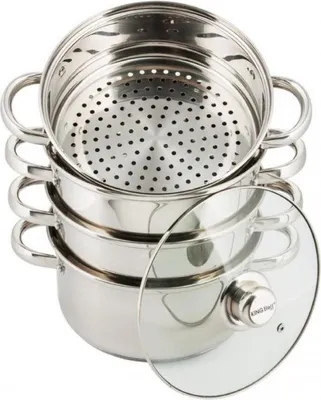 Zdjęcie produktu dla Garnek Na Parę Kinghoff 5 Elem. 18Cm Kh-3317