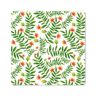 Produktbild von MuchoWow® Mauspad Mousepad Blumen - Dschungel - Design 30x30 cm - Mousepads - Maus Mat - Pad - Mausunterlage - Gaming