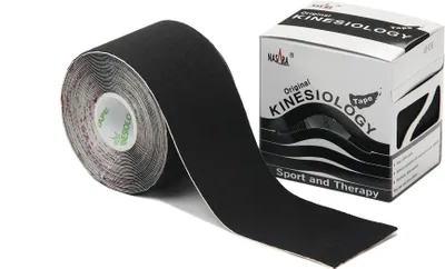 Produktbild von Nasara Kinesiologie Tape 5 cm x 5 m : schwarz Farbe: schwarz