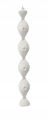 Imagen del producto de Adorno navideño para árbol de Navidad, forma de estalactita, color blanco, 23 cm
