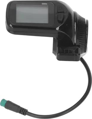 Obrázek produktu pro RiToEasysports měřič s LCD displejem, vodiče a přípojky, montážní průměr 22,2 mm, měřič napětí 36 ??V pro elektrokola, koloběžky