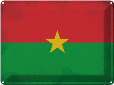 Produktbild von vianmo Blechschild 30x40 cm Burkina Faso Flagge Fahne Wappen